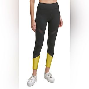 Calvin Kline performance color blocked yellow legging
